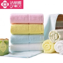 洁丽雅 毛巾礼盒装 舒适柔软 吸水性极好 全棉无捻纱 2条装