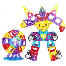 铭塔（MING TA）儿童玩具 磁力片积木玩具 提高儿童立体空间感及动手能力 益智儿童玩具 70件装