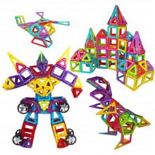 铭塔（MING TA）儿童玩具 磁力构建片 增强逻辑思维  儿童益智玩具 110片 MT3004