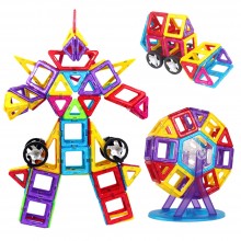 铭塔（MING TA）儿童玩具 磁力构建片 增强逻辑思维  儿童益智玩具 110片 MT3004