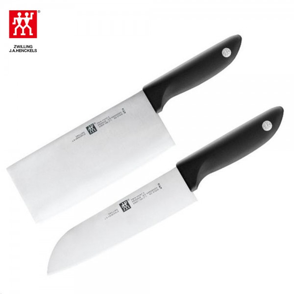 双立人 刀具两件套 银点套刀 多用刀具 厨房刀套装