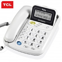 TCL 座机 免电池 来电显示 翻盖屏幕 高清通话 电话机HCD868（17B）