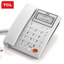 TCL 座机 免电池 来电显示 防盗打 可挂壁 桌墙两用电话机 HCD868（37）