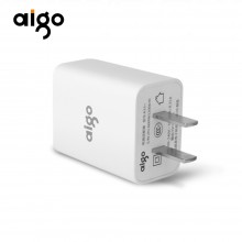 爱国者（aigo）充电插头A33+ 移动电源适配器 2A通用型充电器 白色