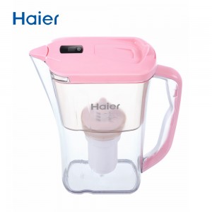 海尔（Haier）滤水壶HS-02 多重过滤 轻巧便携 寿命提示 换芯简单 家用净水壶