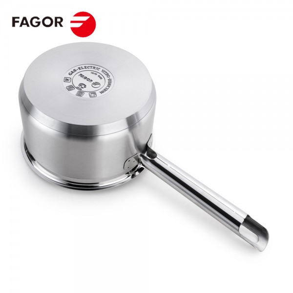 法格（FAGOR）汤锅16cm  玛里奥系列 防烫隔热 易清洗 不锈钢本色