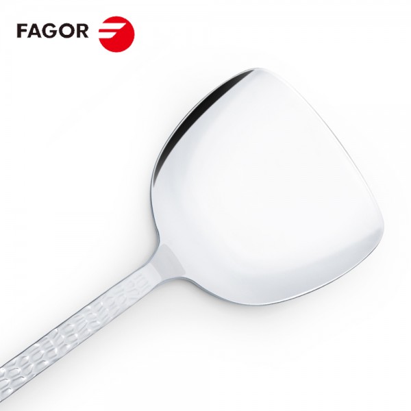 法格（FAGOR）锅铲34.5cm 不锈钢材质 防滑耐磨 抛光质感 高迪锅铲