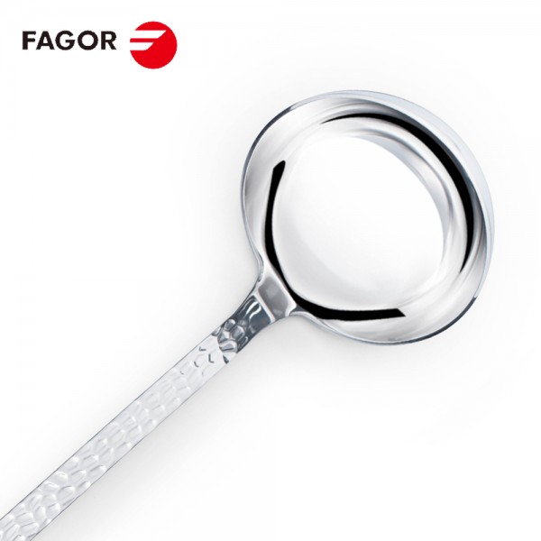 法格（FAGOR）汤勺32.5cm 立体压纹手柄 防滑耐磨 抛光质感 高迪汤勺