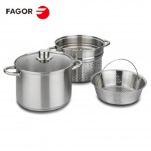 法格（FAGOR）蒸锅24cm 一锅多用 多种炉灶兼容 帕斯卡多功能蒸锅7L