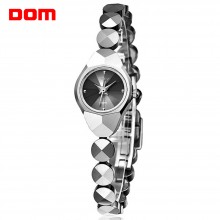 DOM 手表W735 女表 潮流时尚防划钨钢女士手表 防水时装腕表