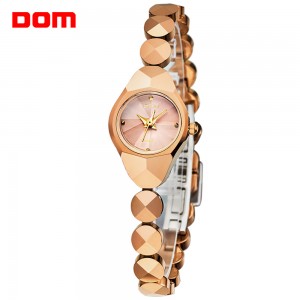 DOM 手表W735 女表 潮流时尚防划钨钢女士手表 防水时装腕表