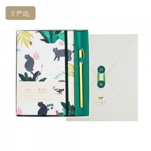 网易严选 文具礼盒 笔记本 贴纸 回形针 中性笔 猫的盒子-礼盒-1143005